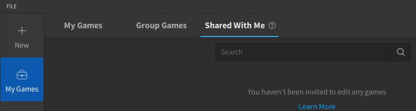 Roblox Studio Shared With Me games